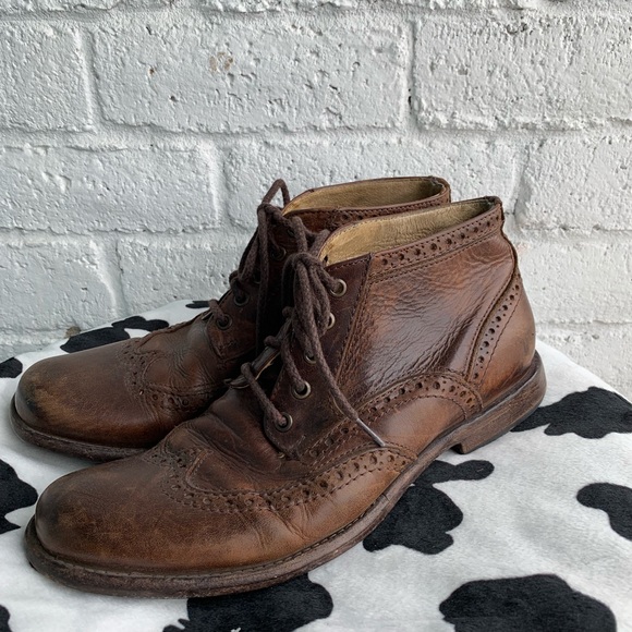 frye wingtip boots